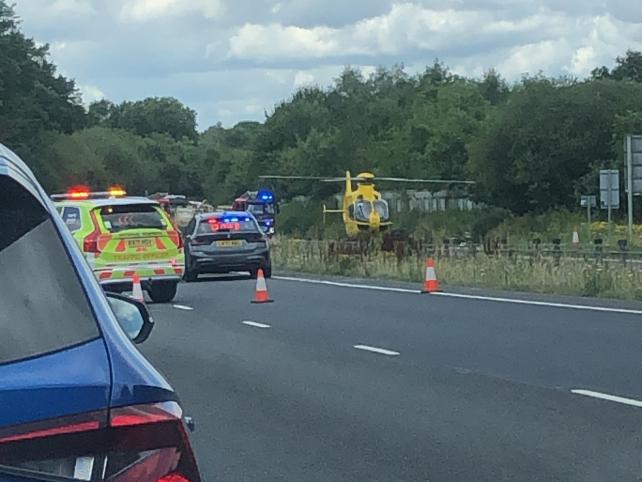 A34 Air Ambulance Attends After Crash On Oxfordshire Border