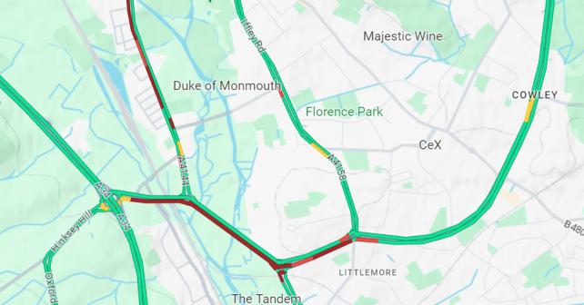 Oxford Traffic Builds Across City Due To Roadworks