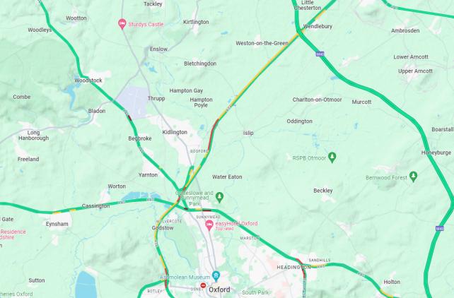 'long Delays' As Major Afternoon Traffic Congestion On A34 In Oxfordshire